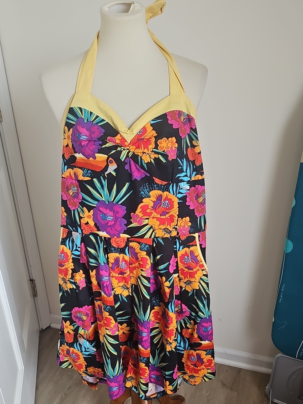 Limdy Bop TOUCAN tropical ROMPER pinup US 13 Tiki